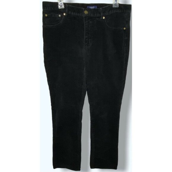 CHAPS Women’s Corduroy Pants 12 Black - Picture 2 of 9